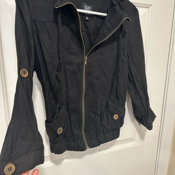 Lightweight Bomber style Jacket - Black, Size Small - Picture 3 of 6